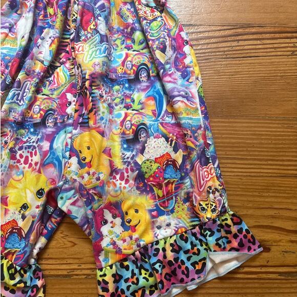 Lisa Frank colorful sleeveless flare ruffle bottom romper SIZE 7-8 - Picture 4 of 6